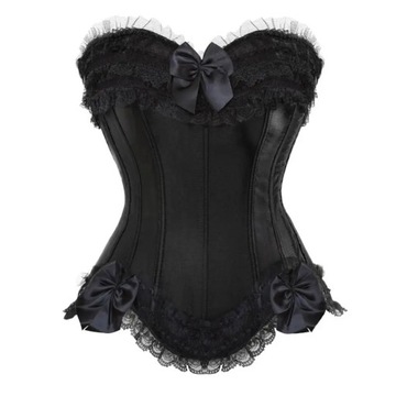 Sexy Women Bustier Corset Lace Overlay Corset Top