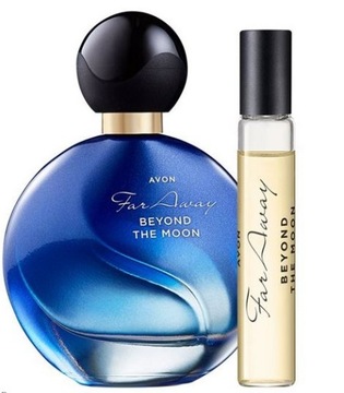 AVON FAR AWAY BEYOND THE MOON ZESTAW 2 KOSMETYKÓW PERFUM + PERFUMETKA