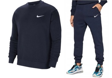 NIKE DRESY MĘSKIE KOMPLET BLUZA BEZ KAPTURA SPODNIE SPORTOWE TRENING R. XXL