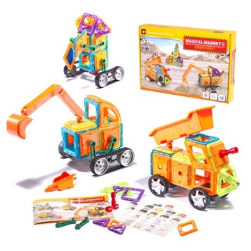 ОБРАЗОВАТЕЛЬНЫЕ МАГНИТНЫЕ БЛОКИКИ ВОЛШЕБНЫЙ МАГНИТ МАГНИТНЫЕ ПАЛОЧКИ 162 ЭЛЕМЕНТА