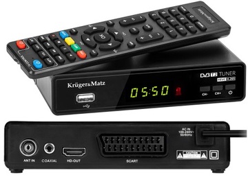 TUNER DEKODER KRUGER DVB-T2 HDMI USB H.265 HEVC