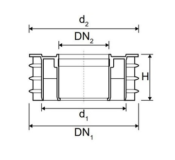 MagnaPlast HT PLUS Внутренний переход HTR 110/75мм 11346 Канализация