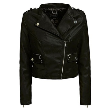 GUESS CZARNA LOGOWANA KURTKA BIKER (M)