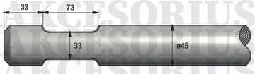 Grot (przecinak) do młota hydrauli. Epiroc SB 152