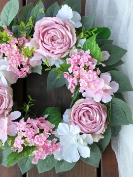 ДВЕРНОЙ ВЕНОК, ЦВЕТОЧНОЕ ОКНО, РОЗОВЫЙ