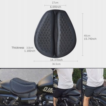 Gelinė amortizuojanti pralaidi oro motociklo sėdynės pagalvėlė 6911410381075 – nuotrauka 11