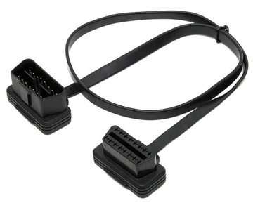 Przedłużacz uniwersalny OBD2 16 PIN Slim 60cm + przełącznik