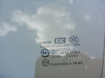 CHEVROLET LACETTI SKLO (OKNO) DVEŘE LEVÝ PŘEDNÍ ORIGINÁLNÍ