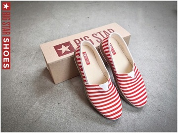 Espadryle damskie Big Star czerwone FF276028 37