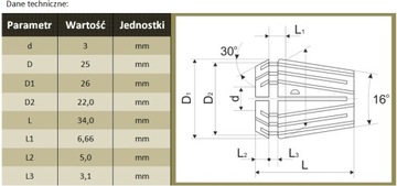 НАБОР ЦАНГ ЦАНГ ER25 15 шт.