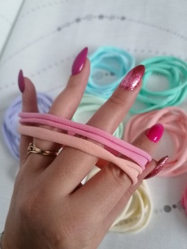 8 шт. Базовая резинка бесшовная присыпка для новорожденных розовая № 8.