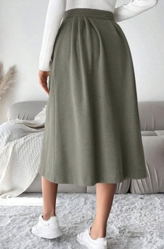 SHEIN ЮБКА ТРАПЕЦИИ, ЗЕЛЕНАЯ, МИДИ М М