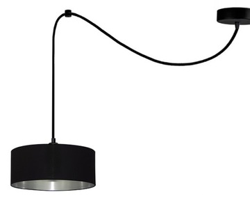 LAMPA WISZĄCA SUFITOWA ŻYRANDOL PLAFON LED LOFT PAJĄK 1xABAŻUR C/A SALON