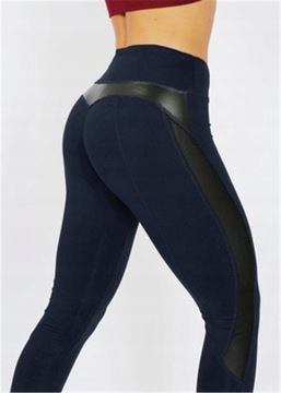 Sexy LEGINSY SPORTOWE Z SIATECZKĄ LEGGINSY,S