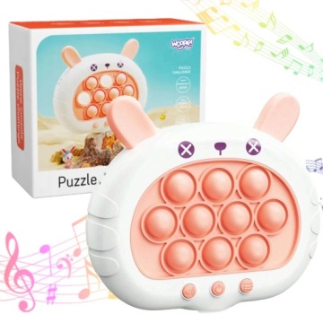 Гра POP IT електронна антистрес на спритність білий зайчик WOOPIE