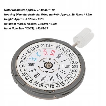 Automatyczny mechanizm mechaniczny zegarka NH36