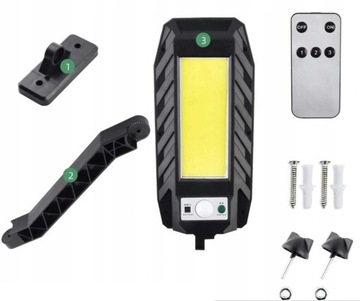 LAMPA SOLARNA LATARNIA ZEWNĘTRZNA ULICZNA + PILOT