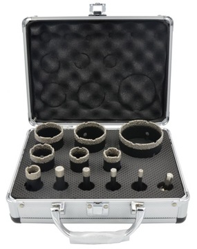 НАБОР КОЛОРНЫХ ПИЛОВ АЛМАЗНЫЕ СВЕРЛА ДЛЯ КЕРАМИЧЕСКОЙ ПЛИТКИ КРУЖЕВО 6-68мм 12 шт.