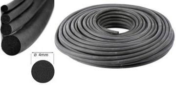 SZNUR GUMA MIKROGUMA USZCZELKA EPDM PIANKA 4mm 5M