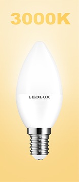 6 светодиодных лампочек E14 12 Вт = 100 Вт SMD 3000K теплая Premium LEDLUX не мигает