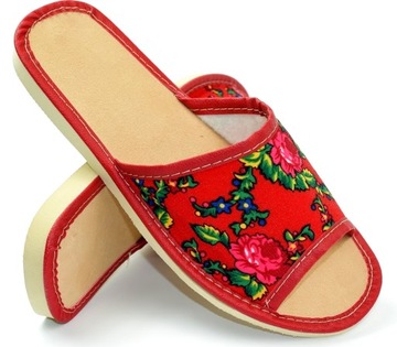 KAPCIE PANTOFLE KLAPKI DOMOWE DAMSKIE CIAPY r. 36 - 23 cm