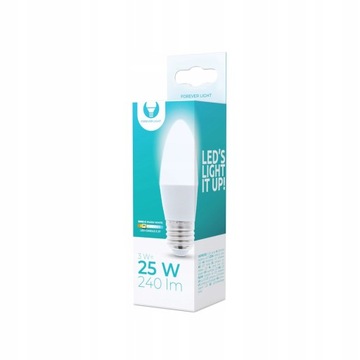 Żarówka LED E27 C37 3W 230V 3000K 240lm Forever