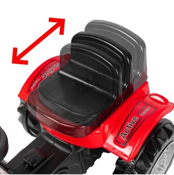 Педальная педаль Pilsan для езды на тракторе с рулевым колесом, красная 07321