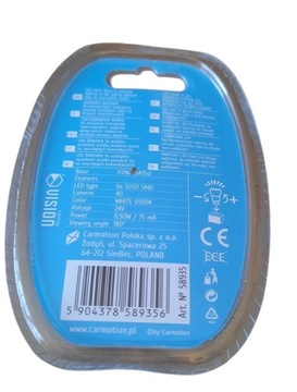 ŻARÓWKA Ba15s 24V 21W Pdiodowa 8x led biała 2szt
