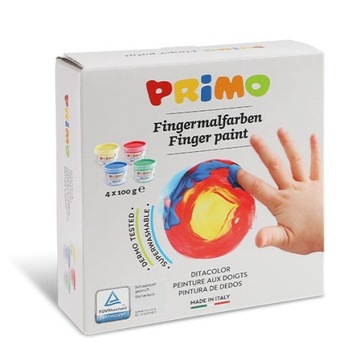 Farby do malowania palcami, pierwsze farby 4x100g