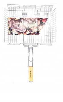 RUSZT DO GRILOWANIA ŻELAZNY Z DREWNINĄ RACZKĄ 40x30x7cm 150511