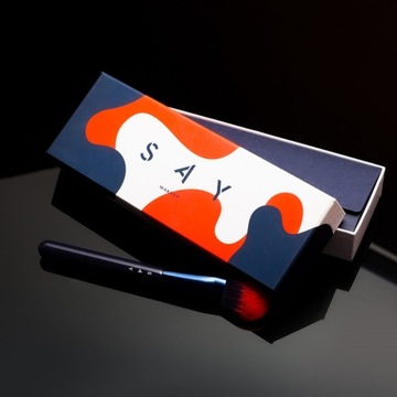 Syntetyczny Pędzelek do nakładania Różu BRONZERA makijażu makeup NR 9 SAY