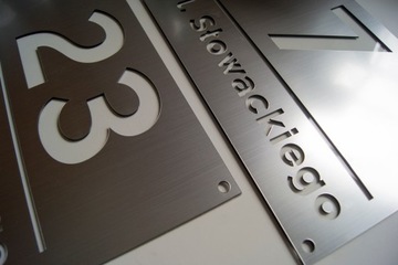 TABLICZKA Z NUMEREM DOMU I ADRESEM 30x20 cm 3D