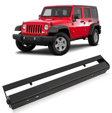 JEEP WRANGLER JK UCHYLNE STALOWE MOCOWANIE TABLICY POD WYCIĄGARKĘ