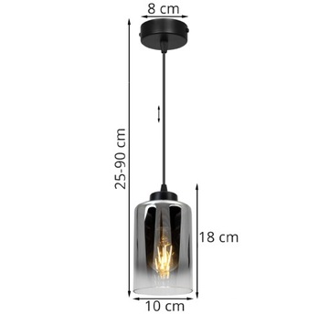 СОВРЕМЕННАЯ ЭЛЕГАНТНАЯ ПОДВЕСНАЯ ЛАМПА СО СТЕКЛЯННЫМ абажуром