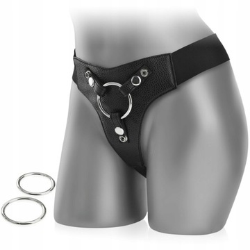 PAS NA DILDO PENIS SEX STRAP-ON Z ZESTAWEM OBRĘCZY