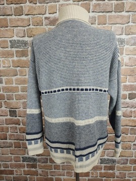 JACK&JONES WEŁNIANY WZORZYSTY SWETER rozm L/XL