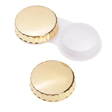 Beauty Mini Contact Дорожный футляр для замачивания Дорожный набор Золотой Синий