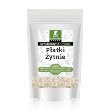 Płatki żytnie pełnoziarniste 1kg Pan zdrówko