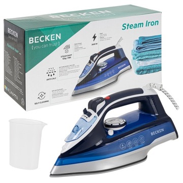 ŻELAZKO PAROWE CERAMICZNA POWŁOKA SAMOCZYSZCZĄCE NIEKAPIĄCE BECKEN 2600W