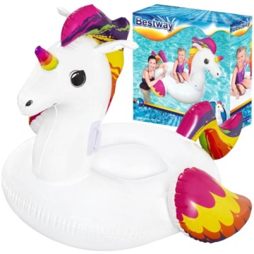 BESTWAY НАДУВНОЙ ЕДИНОРОГ ДЛЯ ПЛАВАНИЯ 41114 МАТРАС 150см x 117см