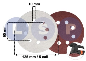 ШЛИФОВАЛЬНАЯ БУМАГА НА ВЕЛКРО 125 ДЛЯ ШЛИФОВАЛЬНЫХ МАШИН ШЛИФОВАЛЬНЫХ ДИСКОВ P120 X50