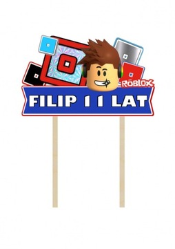 DREWNIANY Topper ROBLOX Imie + Wiek !!!