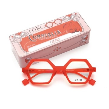 +2.5 Plusy LOKI - ITALY Okulary do komputera Blue Block okulary do czytania