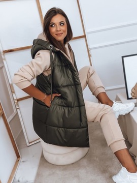 ЖЕНСКИЙ СТЕГАНЫЙ ЖИЛЕТ С РУКАВАМИ размер XL