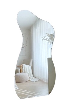 PIĘKNE LUSTRZANE LUSTRO MODERNISTYCZNY KSZTAŁT