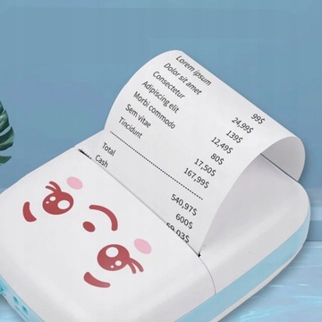 10 x SAMOPRZYLEPNE BIAŁE ETYKIETY DO MINI DRUKARKI DRUKUŚ PAPIER TERMICZNY