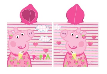 RĘCZNIK Z KAPTUREM PONCZO ŚWINKA PEPPA 50x115