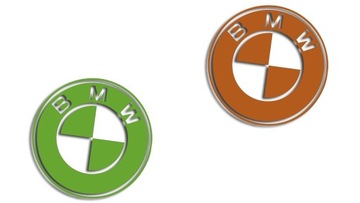 Наклейка с логотипом BMW в различных цветах!