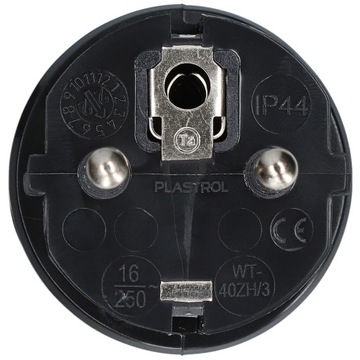 Кабель Кабель с прямой вилкой IP44 Резина H05RR-F 3x2,5 2м
