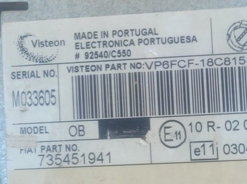 FIAT BRAVO II РАДИО CD 735451941